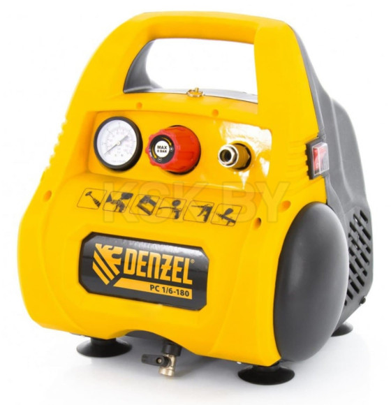 Компрессор воздушный безмасляный Denzel РС 1/6-180 (58057) 