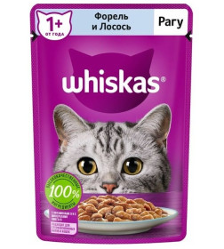 Корм влажный Whiskas с форелью и лососем 75 г