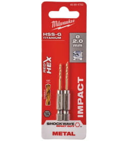 Сверло по металлу  2,0x17x59,5 HSS-G Ti. Milwaukee