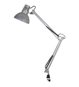 Светильник настольный KD-312 C03 60W E27 230V (на струбцине) серебро Camelion