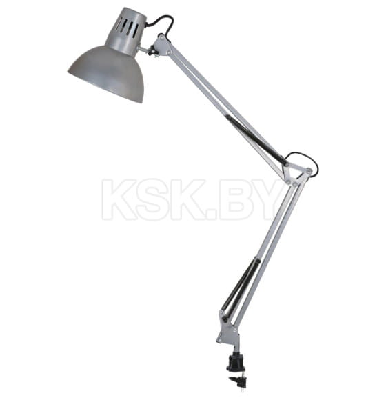 Светильник настольный KD-312 C03 60W E27 230V (на струбцине) серебро Camelion (5763) 