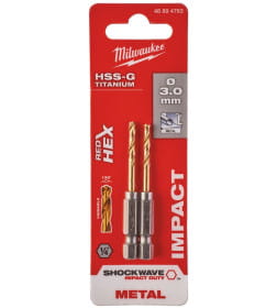 Сверло по металлу  3,0x23x65 HSS-G Ti. Milwaukee