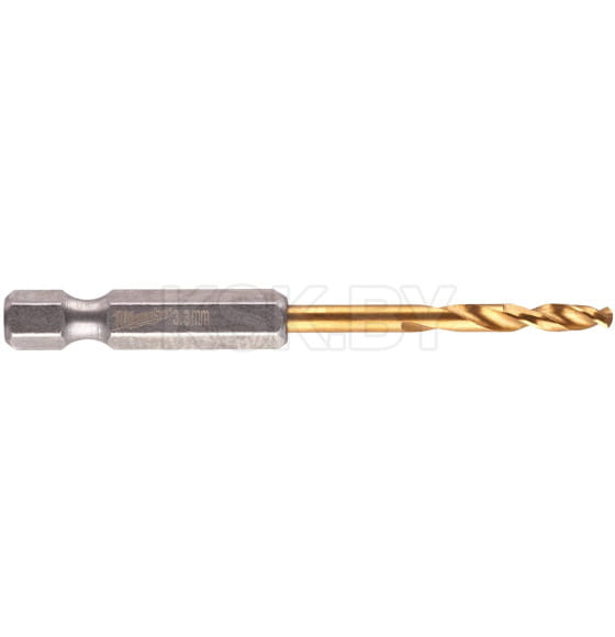 Сверло по металлу 3.3мм Milwaukee RedHEX HSS-G TiN (4932471089)