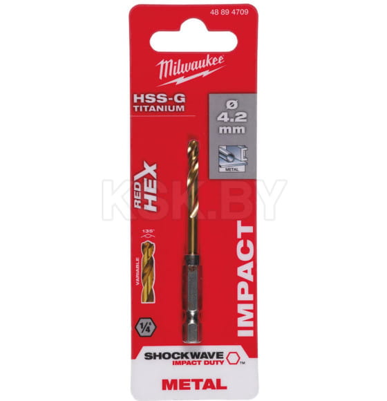 Сверло по металлу  4,2x28x74 HSS-G Ti. Milwaukee (48894709) 