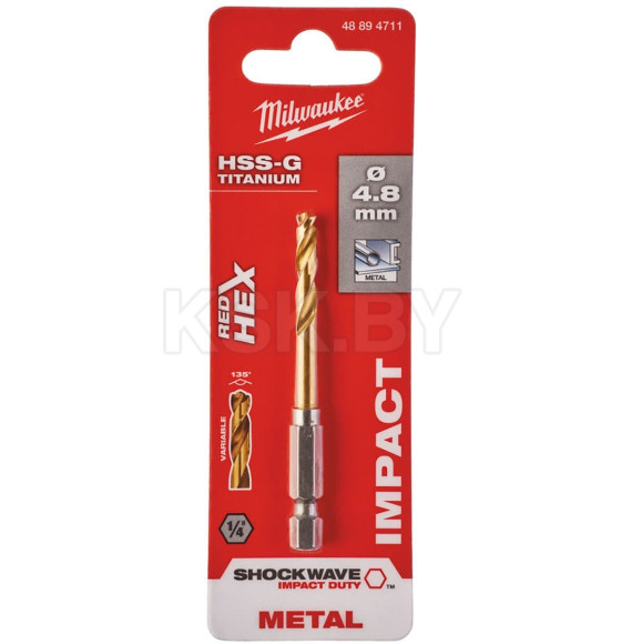 Сверло по металлу  4,8x29x78 HSS-G Ti. Milwaukee (48894711) 