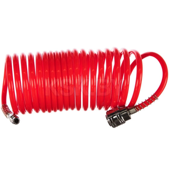 Шланг спиральный воздушный, 5 м, с быстросъемными соединениями Matrix (57002) 