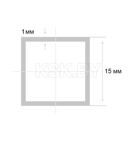 Труба профильная квадратная  15х15х1,0мм 
