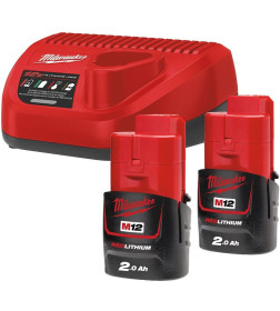 Энергокомплект Milwaukee M12 NRG-202 (Li-Ion2Ач)