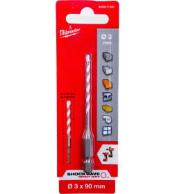 Сверло по мультиматериалам 3x90 с хвостовиком 1/4" Hex Milwaukee