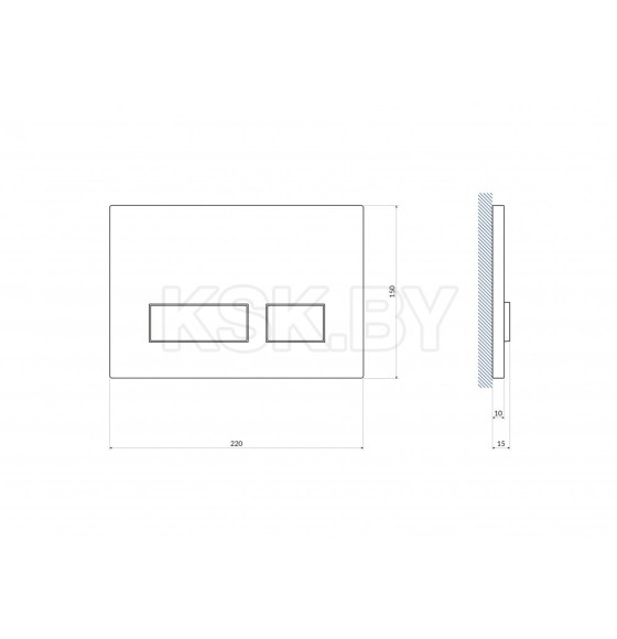 Кнопка для инсталляции Cersanit. MOVI   LINK PRO/VECTOR/LINK/HI-TEC  (A63527) 