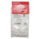 Заглушка для конфирмата, декоративная белая STARFIX (50 шт в зип-локе) (SMZ1-94527-50) 