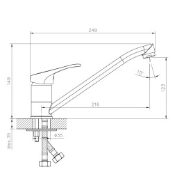 Смеситель для кухни Decoroom, DR21018