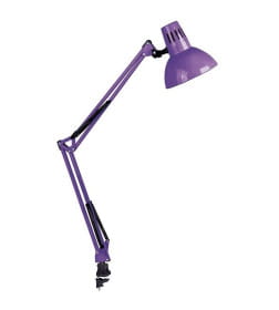 Светильник настольный KD-312 C12 60W E27 230V (на струбцине) фиолетовый Camelion