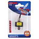 Тумблер 12V 30А (3c) ON-OFF однополюсный  с красной LED подсветкой (ASW-07D-2) REXANT  (06-0334-B) 