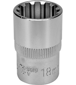 Головка торцевая spline 1/2"х18ммх38мм, YATO