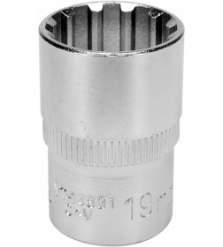 Головка торцевая spline 1/2"х19ммх38мм, YATO