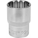 Головка торцевая spline 1/2"х22ммх38мм, YATO (YT-14834) 