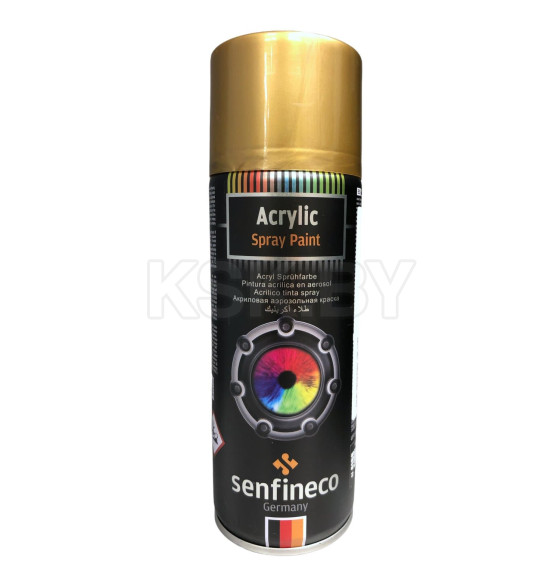 Краска акриловая золото 400мл. Senfineco Paint Acrylic Bright Gold