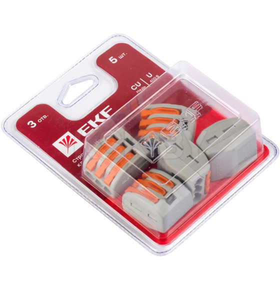 Соединительная клемма СМК 222-413 0,1-2,5мм2 (уп.5шт) EKF (plc-smk-413b) 