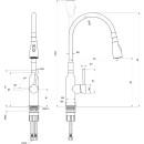 Смеситель для кухни Эксперт с поворотным изливом, черный (LM5082S-Black) 