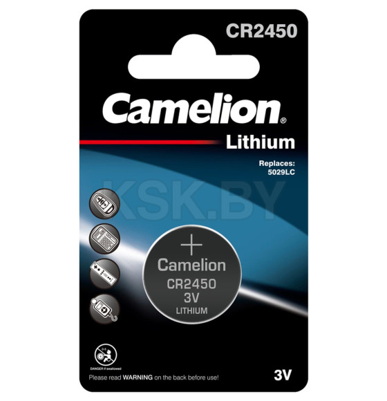 Батарейка CR2450-BL1 3V 3072 Camelion (3072) 