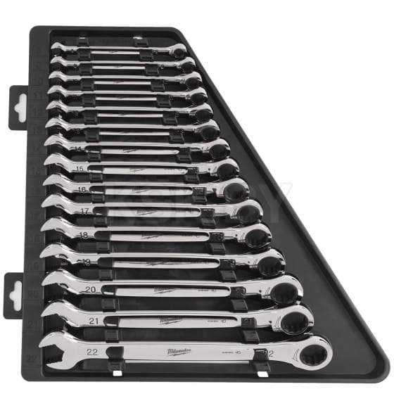 Набор метрических ключей с трещоткой в накидной части Milwaukee MAX BIT (15 шт) (4932464994) 