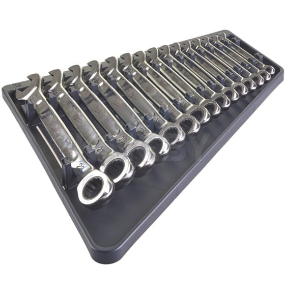 Набор метрических ключей с трещоткой в накидной части Milwaukee MAX BIT (15 шт) (4932464994) 