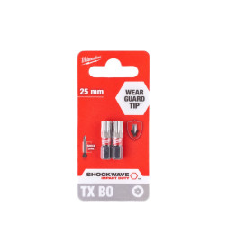 Бита TORX TX BO10х25мм ударная Milwaukee Shockwave (2 шт.)