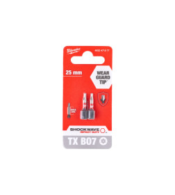 Бита TORX TX BO 7х25мм ударная Milwaukee Shockwave (2 шт.)