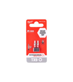 Бита TORX TX 9х25мм ударная Milwaukee Shockwave (2 шт.)