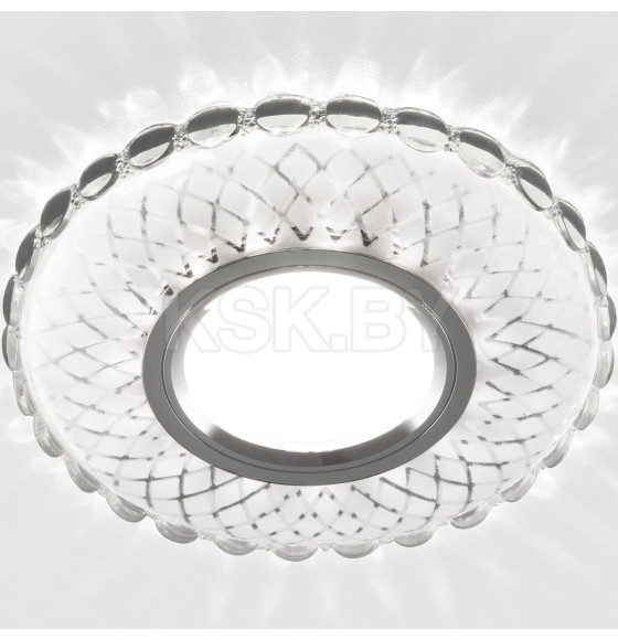Встраиваемый светильник с LED подсветкой SL/WH зеркальный/белый, 2244 MR16 (a047757) 