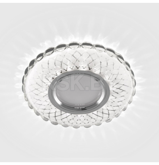 Встраиваемый светильник с LED подсветкой SL/WH зеркальный/белый, 2244 MR16 (a047757) 