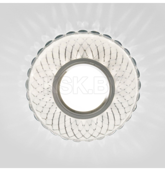 Встраиваемый светильник с LED подсветкой SL/WH зеркальный/белый, 2244 MR16 (a047757) 