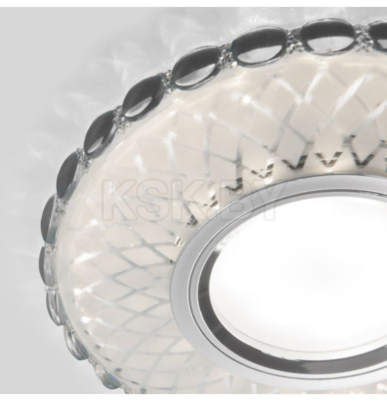 Встраиваемый светильник с LED подсветкой SL/WH зеркальный/белый, 2244 MR16 (a047757) 
