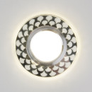 Встраиваемый светильник с LED подсветкой SL/WH зеркальный/белый, 2247 MR16 (a047760) 