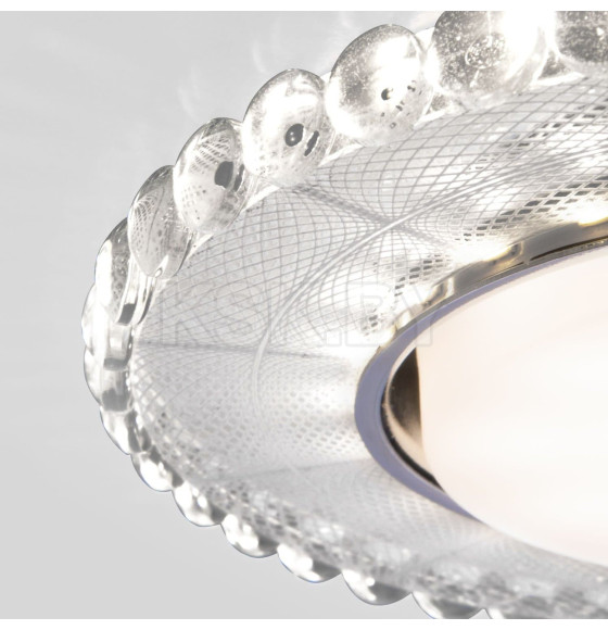 Встраиваемый светильник с LED подсветкой SL/WH зеркальный/белый, 3035 GX53  (a047764) 