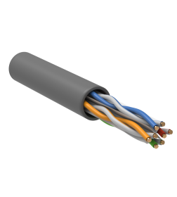 Кабель сетевой UTP CAT6E медь 4*2*23AWG PVC серый (бухта 305м) ITK