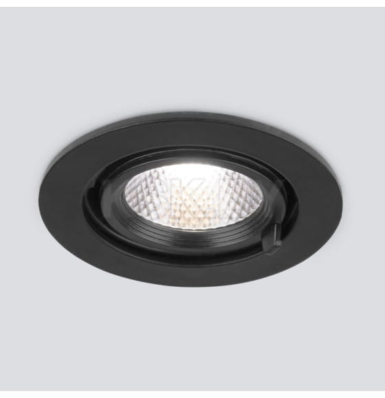 Светильник встраиваемый  9W 4200K черный 9918 LED (a052456) 
