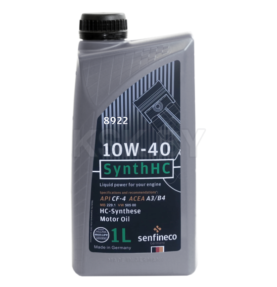 Масло моторное Senfineco SynthHC 10W-40 API CF-4 ACEA A3/B4 1л.