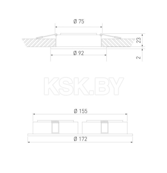 Светильник встраиваемый MR16 SL серебро, 1061/2 (a036418) 