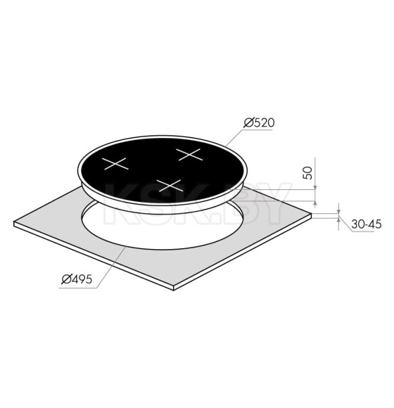 Панель варочная газовая MAUNFELD EGHG.43.23CB\G (КА-00012667) 