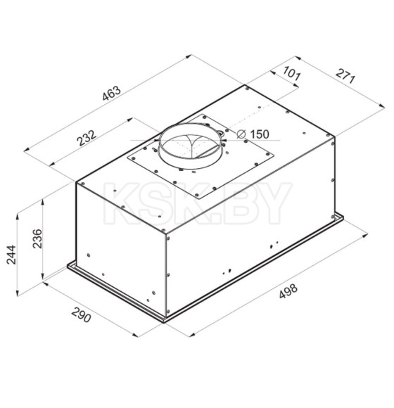 Вытяжка кухонная MAUNFELD Crosby Power 50 нержавеющая сталь (КА-00014013) 