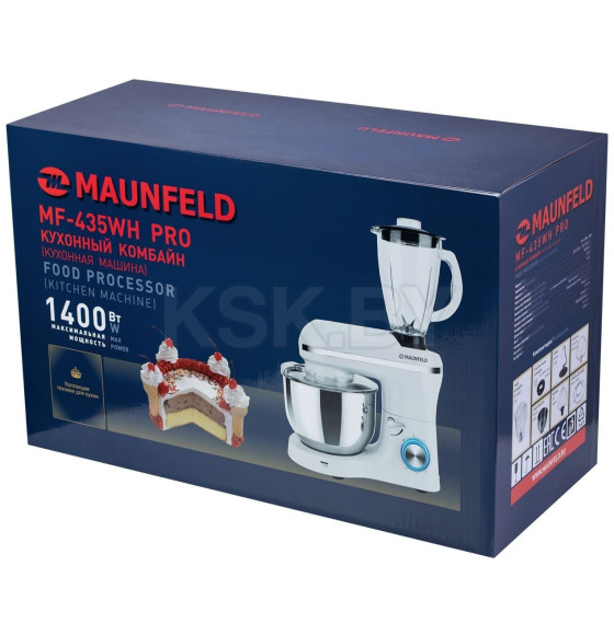 Кухонный комбайн 2 в1 MAUNFELD MF-435WH PRO (КА-00015570) 