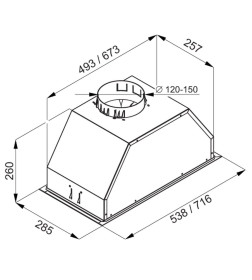 Вытяжка кухонная MAUNFELD Urania 74 нержавеющая сталь