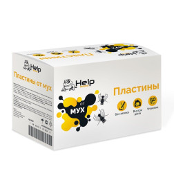 Пластины от мух без запаха инсектицидные 10 шт, HELP 80504