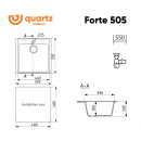 Мойка кухонная Ulgran Quartz Forte 505-05