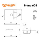 Мойка кухонная Ulgran Quartz Prima 605-02