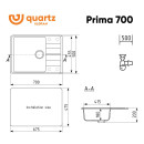 Мойка кухонная Ulgran Quartz Prima 700-07