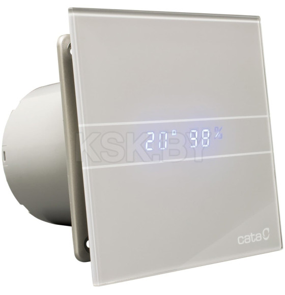 Вентилятор CATA E-100 GSTH GLASS SILVER TIMER HYGRO (E-100 GSTH GLASS SILVER TIMER HYGRO) 