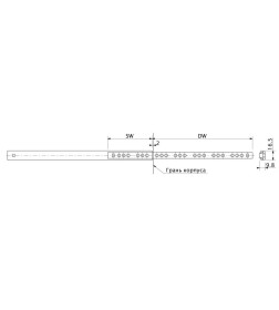 Направляющая шариковая h=17 L-310 AKS